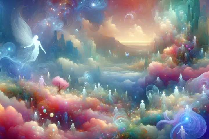 A dreamlike scene of a distant figure symbolising memory, connection, and unfinished feelings in dreams about someone.
