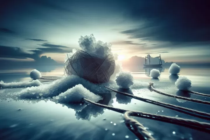 A dreamlike close-up of salt crystals representing purification, protection, and preservation