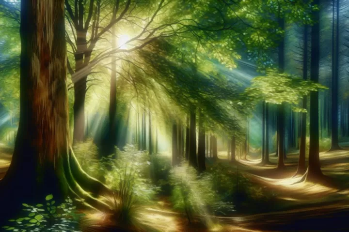 A large moonlit tree with deep roots and wide branches, symbolising growth, stability, and life direction.