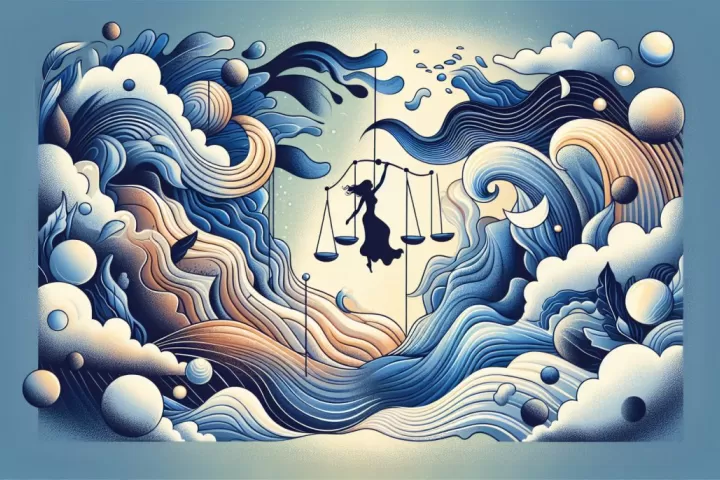 A dreamlike figure in a shifting light, symbolising identity, transformation, and self-understanding