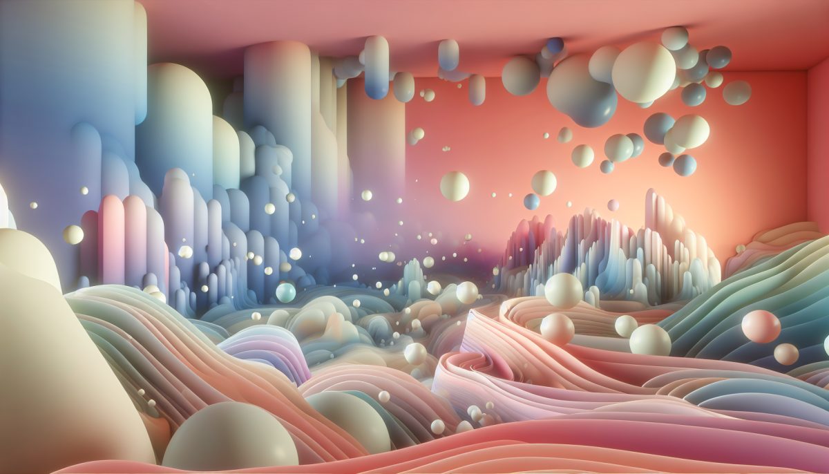 A surreal illustration depicting a ceiling transforming into ground, symbolizing dreams and subconscious thoughts.