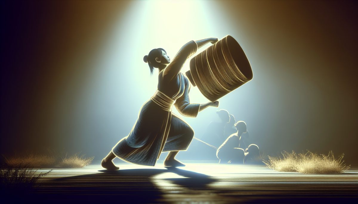 A dreamlike figure showing extraordinary strength, symbolising confidence, power, and hidden potential.